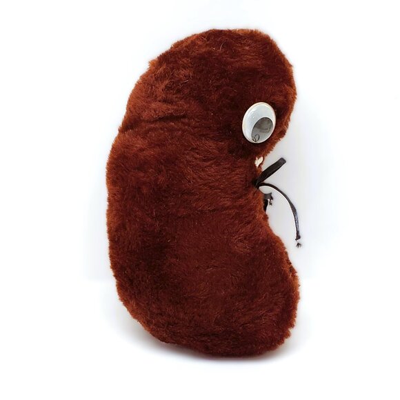 Vtg 1978 Plush Coffee Bean Bag Googly Eyes Sheram Puppets 7.25" USA Made - Picture 2 of 7